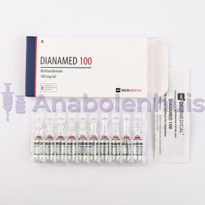 DIANAMED 100 van Deus Medical, 100 mg Methandienon per ml, krachtige anabool steroïde voor spiergroei en krachttoename