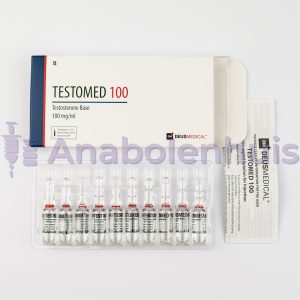 TESTOMED 100 van Deus Medical, 100 mg Testosteron Base per ml, 10 ml flacon. Voor snelle en krachtige testosteronboost