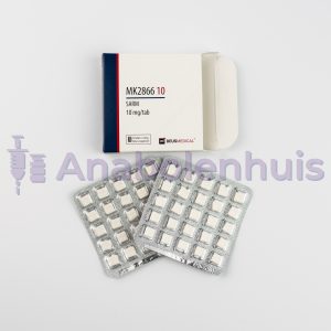 MK2866 10mg/tablet (Ostarine) Deus Medical – SARM dat helpt bij het behouden van spiermassa tijdens het afvallen en bevordert spiergroei, veelgebruikt in cutting- en bulking-cycli