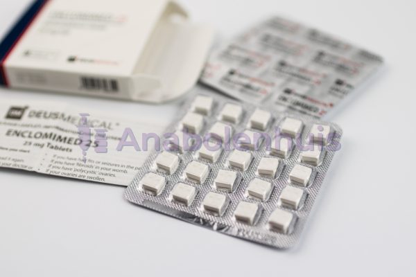 ENCLOMIMED 25mg (Enclomiphene Citrate) Deus Medical - Selectieve oestrogeenreceptormodulator, gebruikt voor het stimuleren van de testosteronproductie